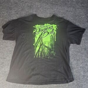 Six Flags Raging Bull Shirt Mens 2XL Black Great America Roller Coaster Tee